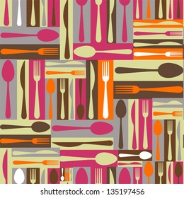 Decorative seamless pattern for kitchen, bar, restaurant