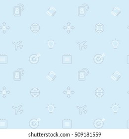 Decorative seamless pattern in light blue colors