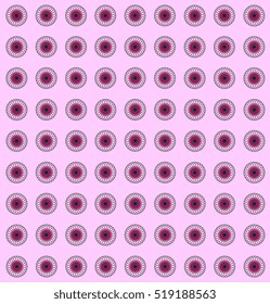 Decorative seamless pattern on a pink background