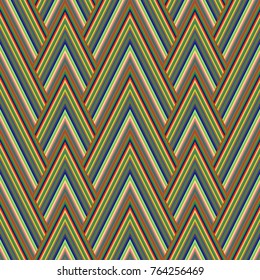 Decorative seamless pattern. Ornament background with triangles.