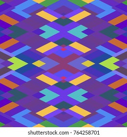 Decorative seamless pattern.  Ornament background with triangles and squares.