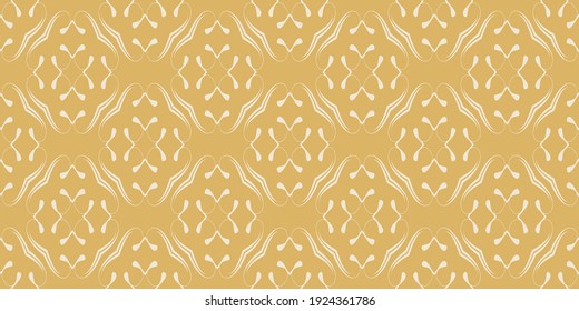 decorative seamless pattern with ornament on a gold background wallpaper texture for your design vector graphics
