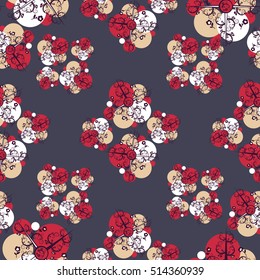 Decorative seamless pattern with ornament. Vector illustration