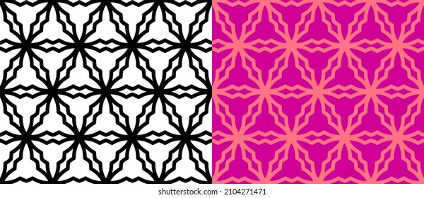 Decorative seamless pattern with ornamental lines, arabesque background design. Vector illustration.