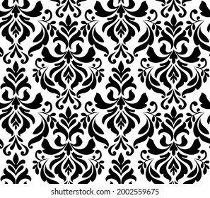 Decorative seamless pattern with ornamental shapes, arabesque background design. 