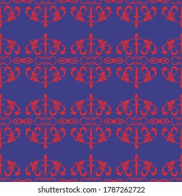 Decorative seamless pattern with plant texture designs can be used for backgrounds, motifs, textile, wallpapers, fabrics, gift wrapping, templates. Design Paper For Scrapbook. Vector.	
