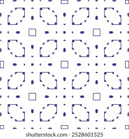 Decorative seamless pattern with retro-inspired geometric shapes