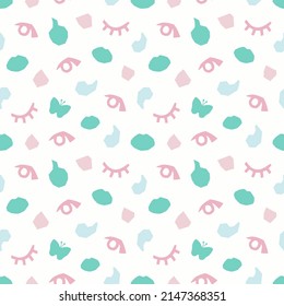 Decorative seamless pattern. Simple abstract shape. Colored vector illustration for printing, decoration, textile, branding design