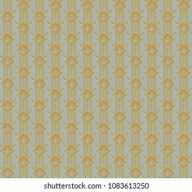 a decorative seamless pattern with small flowers in a bowl arranged above each other in stripes 