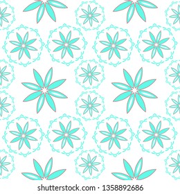 Decorative seamless pattern. Suitable for textiles, wallpapers, wrappers, covers, gift wrapping. 