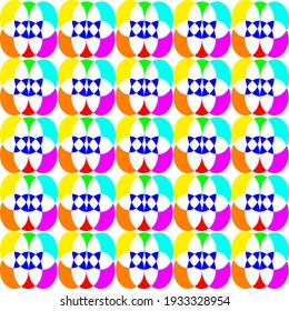 Decorative seamless pattern with tiles. Repeating background. Vector graphic. 