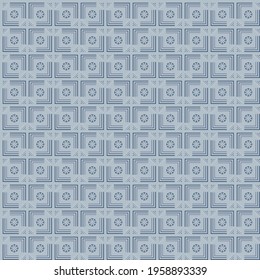 Decorative seamless pattern with tiles. Repeating background. Vector graphic.	