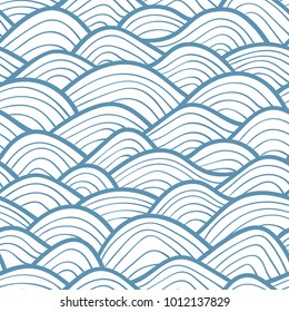 Decorative seamless pattern. Vector illustration with abstract waves or dunes. Geometric ornament.