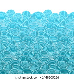 Decorative seamless pattern. Vector illustration with abstract waves or dunes. Linear ornament.