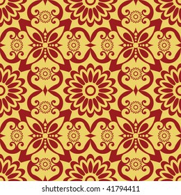 decorative seamless pattern, vector image
