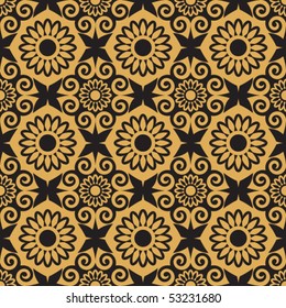 decorative seamless pattern, vector image