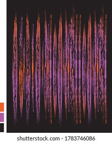 Decorative seamless pattern with vertical gradient brush strokes on a black background.