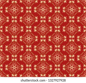 Decorative seamless pattern, wallpaper texture, vector image
