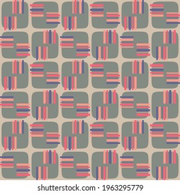 Decorative seamless pattern for web, advertising, textiles, prints or any design projects. Simple geometric shapes can make any surface or thing attractive.