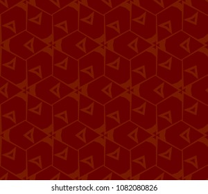 Decorative seamless red geometric pattern. Vector illustration.