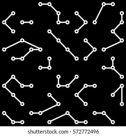 Decorative seamless simple pattern of dots infinite constellation