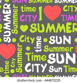 Decorative seamless summer pattern with fons