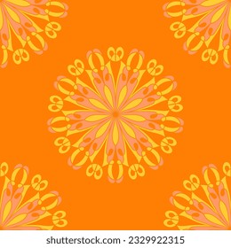 Decorative seamless texture. Creative ornamental pattern. Colorful vector background.