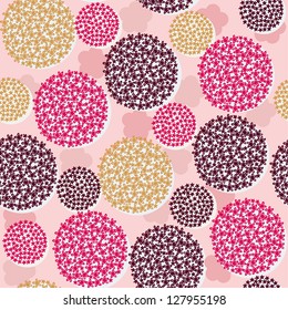 Decorative seamless texture with flowers  on rose background. Can be used as template for design packages, wrapping paper, invitations, Valentine's Day decoration, bag template