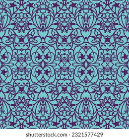 Decorative seamless vector art, Textile fabric print design
