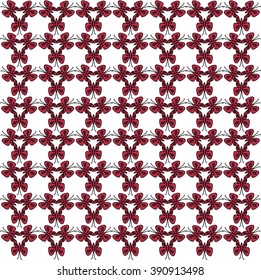 Decorative seamless vector background with butterfly