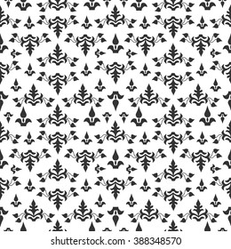 decorative seamless vector black-and-white texture