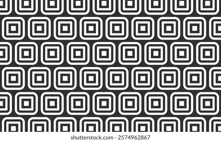 Decorative Seamless vector geometric ,Curve and Square shape pattern background