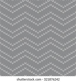 Decorative seamless vector knitted background