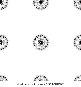 Decorative seamless vector pattern with dandelions