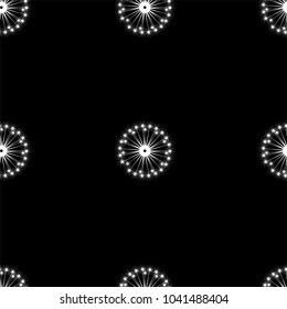 Decorative seamless vector pattern with dandelions