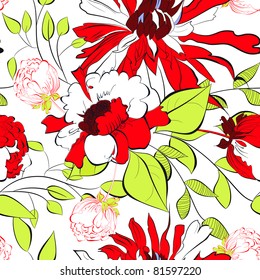 Decorative seamless wallpaper