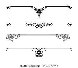 Decorative separators collection in black colour