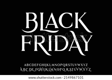 Decorative serif alphabets font vector with alternates