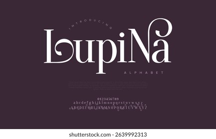 Decorative serif font with dramatic flourishes, perfect for luxury and feminine design