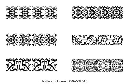 Decorative set border collection in black colour