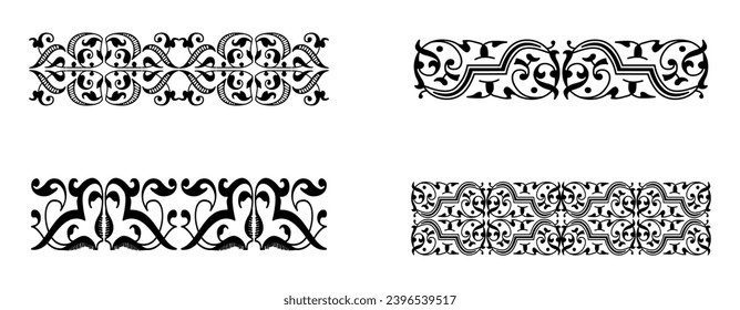 Decorative set border collection in black colour