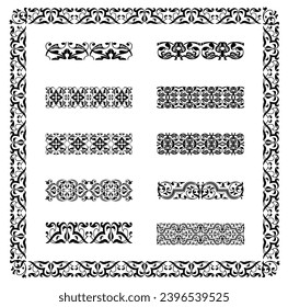 Decorative set border collection in black colour