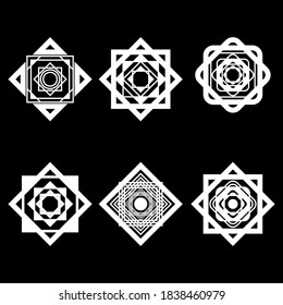 Decorative set icons, creative drawing.