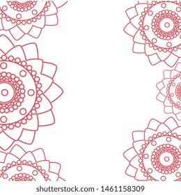 decorative set of mandalas ethnic boho style frame