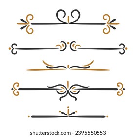 Decorative set of ornaments collection	