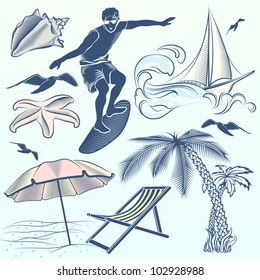 Decorative Set: Summer Beach