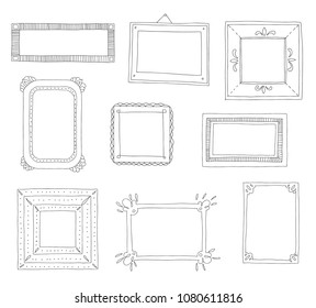 Handdrawn Vector Illustrations Vector Template Frames Stock Vector ...