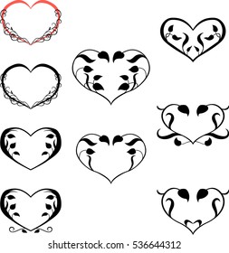 decorative setframe in shape heart