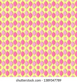 Decorative shapes from wavy lines. Seamless vector background illustration