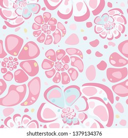 Decorative shell, vector image, symbol, amulet. Seamless pattern.
